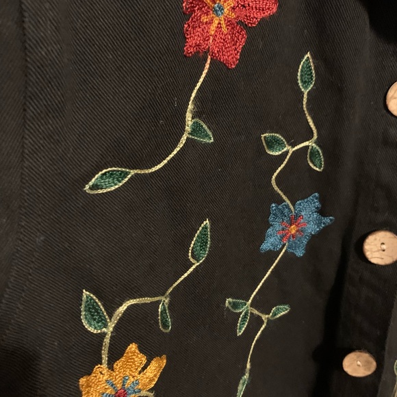 XL embroidered black casual jacket - Picture 4 of 14